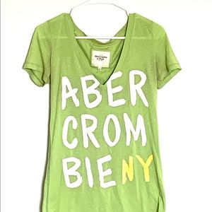 Green tank top with a V neck